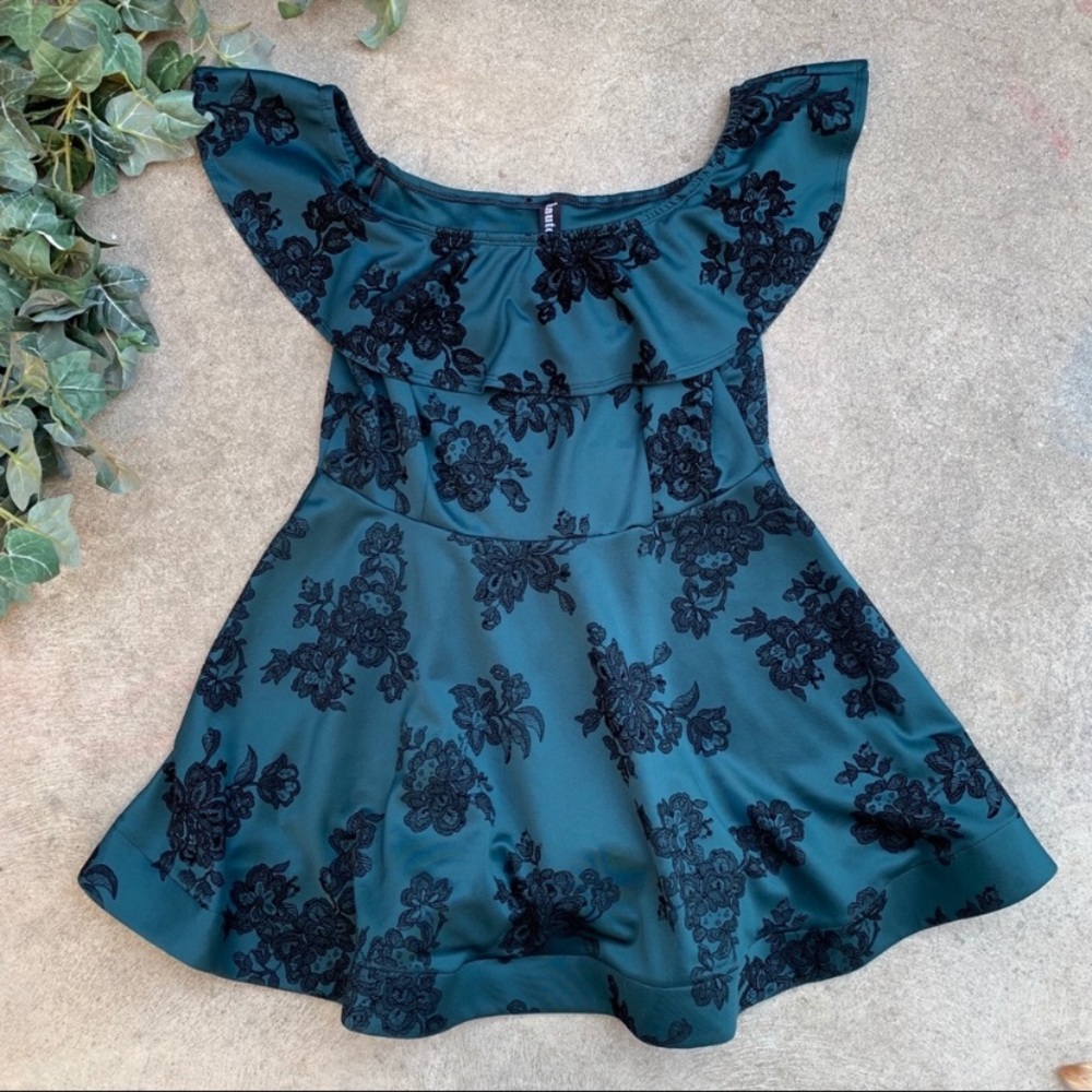 Haute Fox Off Shoulder Skate Dress